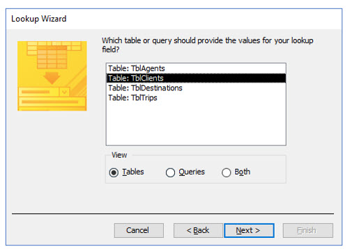 Microsoft Access lesson screenshot 2ndLesson13