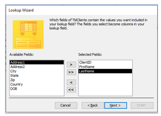 Microsoft Access lesson screenshot 2ndLesson14