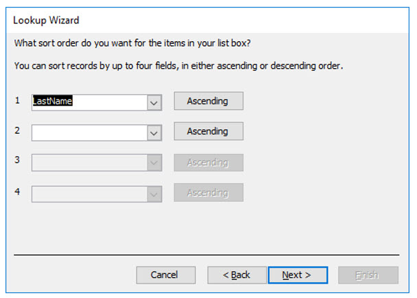 Microsoft Access lesson screenshot 2ndLesson15