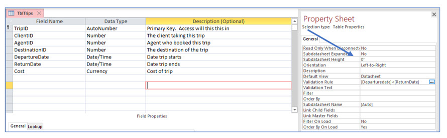 Microsoft Access lesson screenshot 2ndLesson20