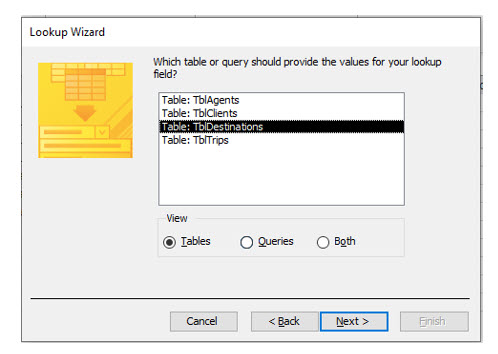 Microsoft Access lesson screenshot 2ndLesson5