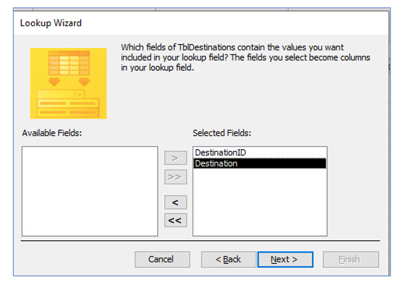 Microsoft Access lesson screenshot 2ndLesson6