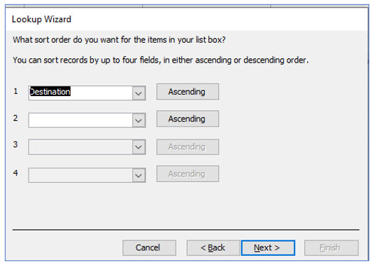 Microsoft Access lesson screenshot 2ndLesson7
