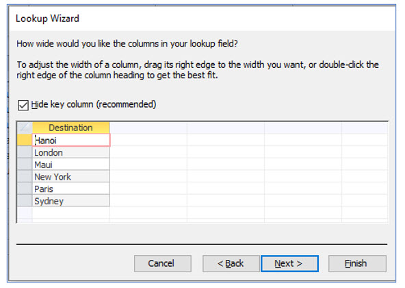 Microsoft Access lesson screenshot 2ndLesson8