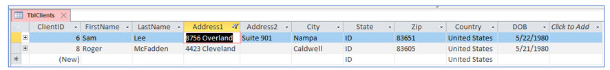 Microsoft Access lesson screenshot 3rdLesson15