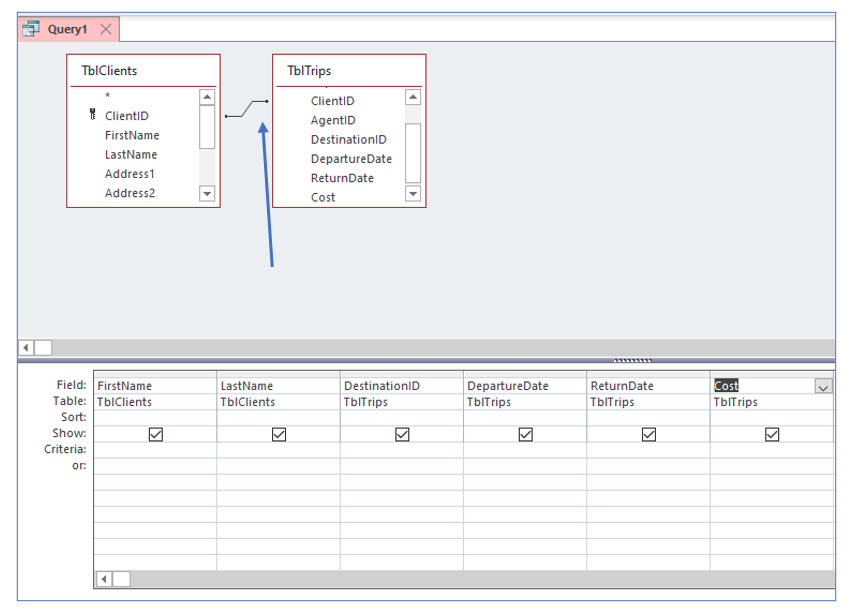 Microsoft Access lesson screenshot 4thLesson5