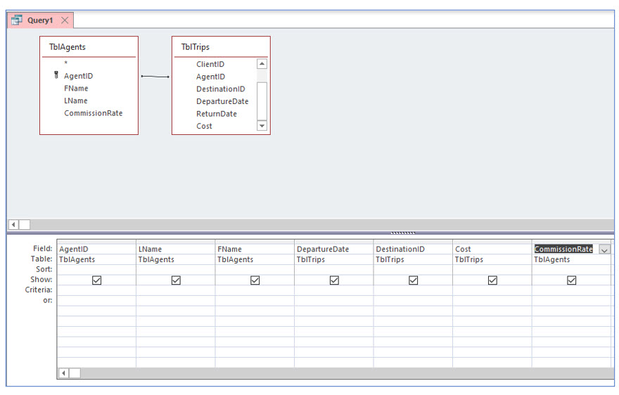 Microsoft Access lesson screenshot 5thLesson1