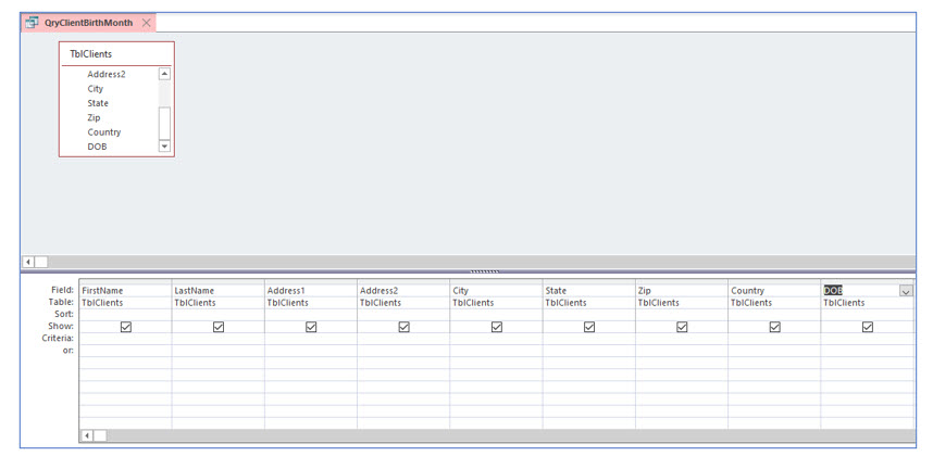 Microsoft Access lesson screenshot 5thLesson10