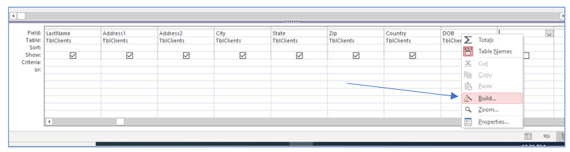 Microsoft Access lesson screenshot 5thLesson11