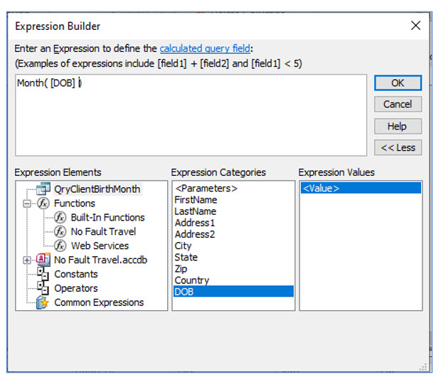 Microsoft Access lesson screenshot 5thLesson14