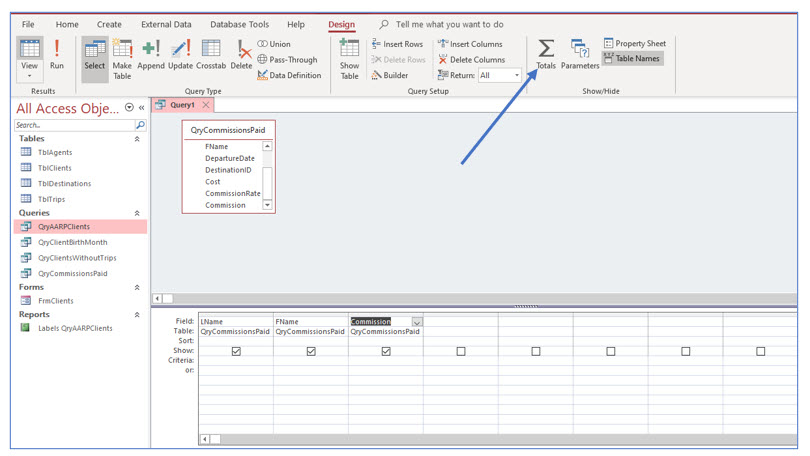 Microsoft Access lesson screenshot 5thLesson21