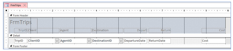 Microsoft Access lesson screenshot 6thLesson1