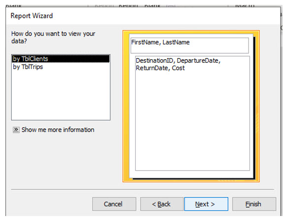 Microsoft Access lesson screenshot 7thLesson1