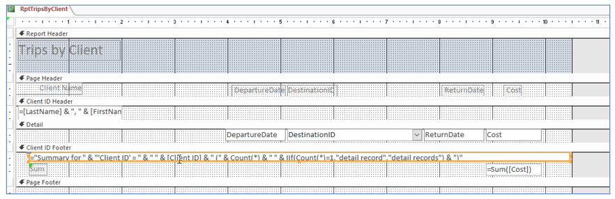 Microsoft Access lesson screenshot 7thLesson15