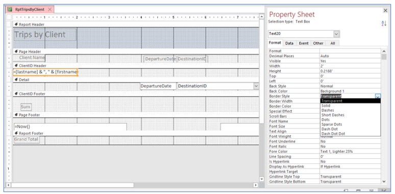 Microsoft Access lesson screenshot 7thLesson16