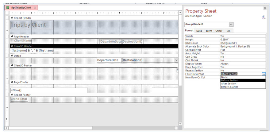 Microsoft Access lesson screenshot 7thLesson21