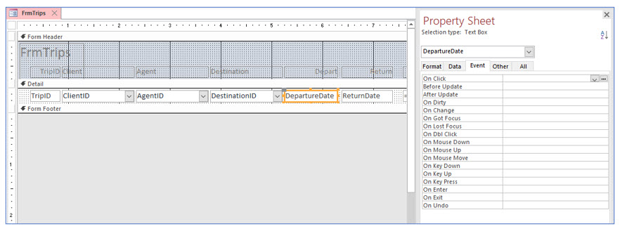 Microsoft Access lesson screenshot 8thLesson10