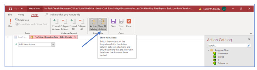 Microsoft Access lesson screenshot 8thLesson12