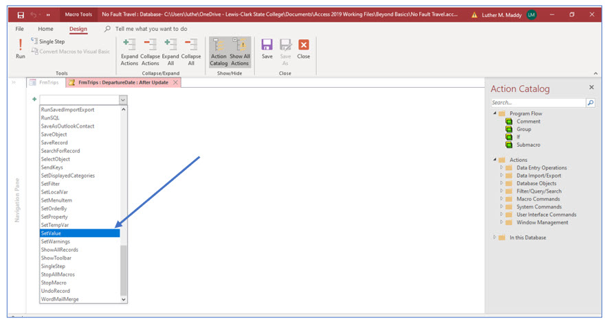 Microsoft Access lesson screenshot 8thLesson13