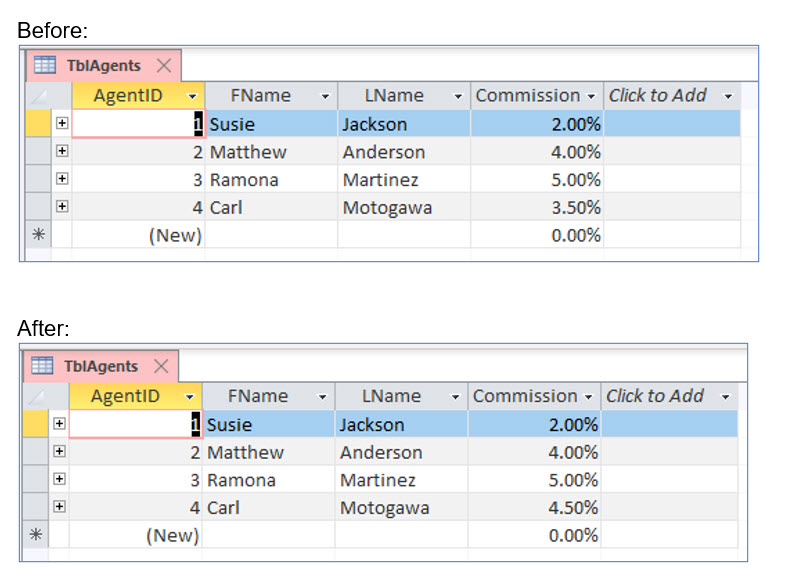 Microsoft Access lesson screenshot 9thLesson15