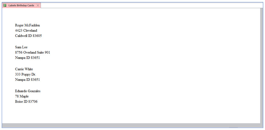 Microsoft Access lesson screenshot 9thLesson7