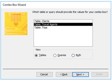 Microsoft Access lesson screenshot Combo11