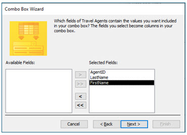 Microsoft Access lesson screenshot Combo12