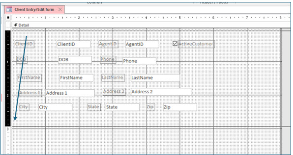 Microsoft Access lesson screenshot Combo3