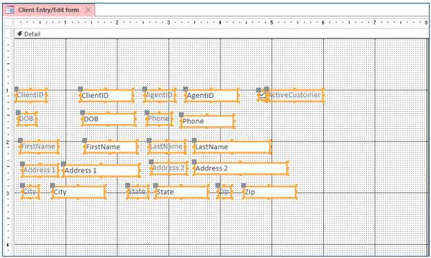 Microsoft Access lesson screenshot Combo4