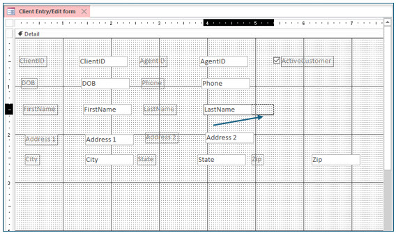Microsoft Access lesson screenshot CreatingForms22