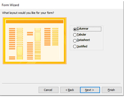 Microsoft Access lesson screenshot CreatingForms5