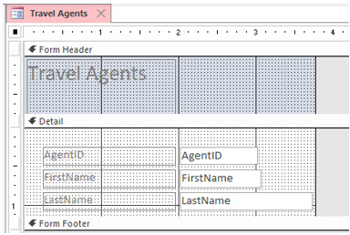 Microsoft Access lesson screenshot CreatingForms9