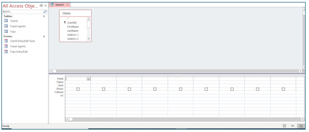 Microsoft Access lesson screenshot CreatingQueries14