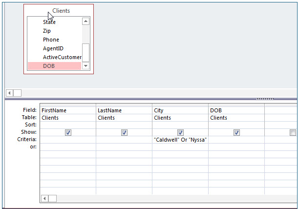 Microsoft Access lesson screenshot CreatingQueries16