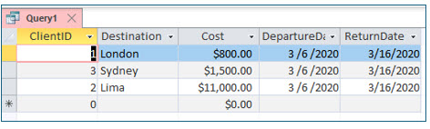 Microsoft Access lesson screenshot CreatingQueries18