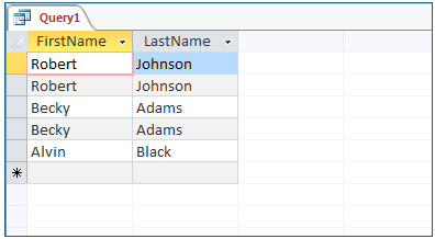 Microsoft Access lesson screenshot CreatingQueries22