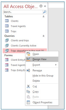 Microsoft Access lesson screenshot CreatingQueries25