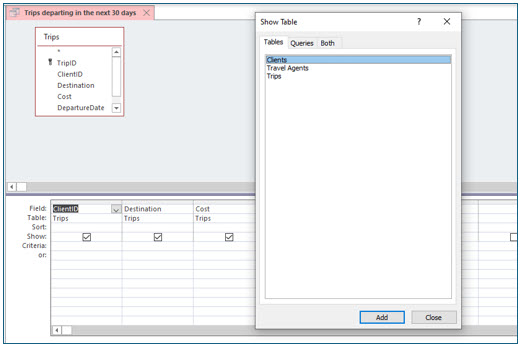 Microsoft Access lesson screenshot CreatingQueries26
