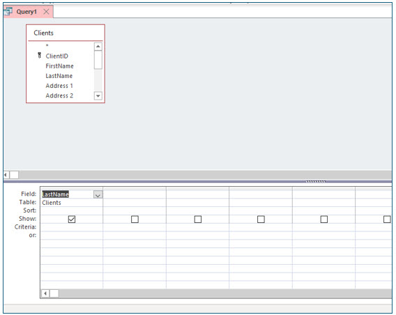 Microsoft Access lesson screenshot CreatingQueries4