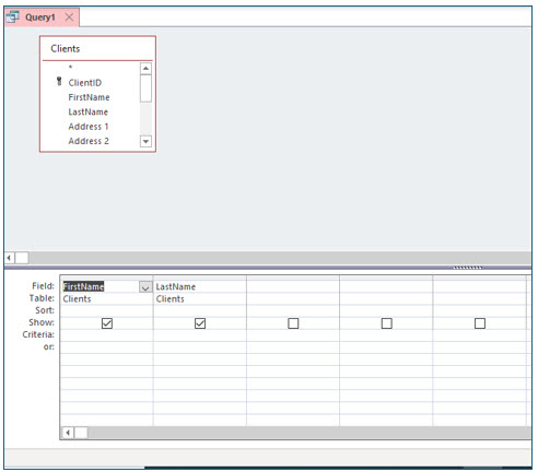 Microsoft Access lesson screenshot CreatingQueries5