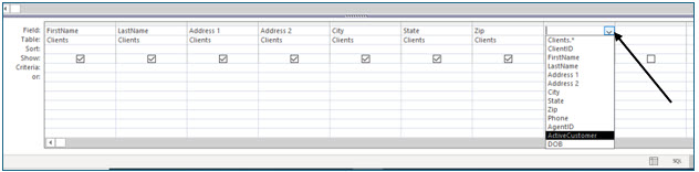 Microsoft Access lesson screenshot CreatingQueries7