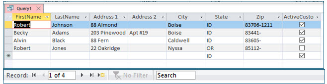 Microsoft Access lesson screenshot CreatingQueries9