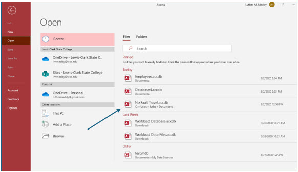 Microsoft Access lesson screenshot CreatingRelationships1