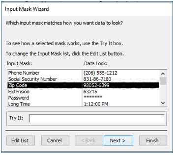 Microsoft Access lesson screenshot FieldProperties13