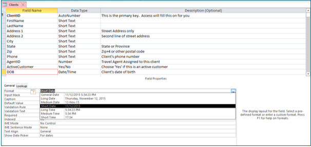 Microsoft Access lesson screenshot FieldProperties6