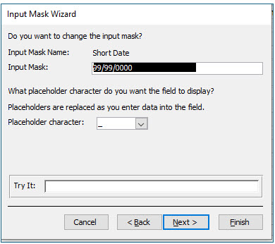 Microsoft Access lesson screenshot FieldProperties8