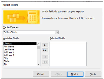 Microsoft Access lesson screenshot Reports12