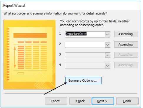 Microsoft Access lesson screenshot Reports17