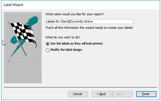 Microsoft Access lesson screenshot Reports8