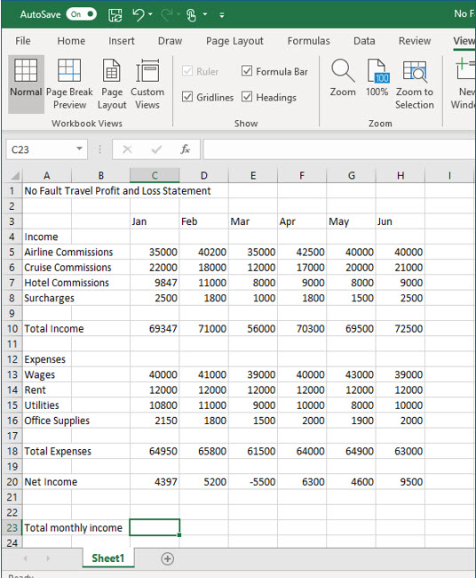 Microsoft Excel lesson screenshot Absolute2